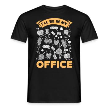 Tricoter Tricoter Je serai dans mon - T-shirt homme - noir - Devant - AI Model Male 178 light (178cm)