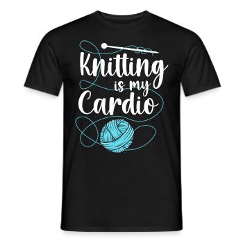 Tricoter Tricoter Tricoter est mon - T-shirt homme - noir - Devant - AI Model Male 178 light (178cm)