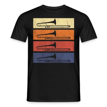 Musique de cuivres pour trompette - T-shirt homme - noir - Devant - AI Model Male 178 light (178cm)