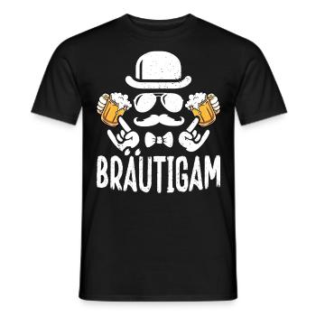 Männer JGA Bräutigam T-Shirt Polterabend Poltern - Männer T-Shirt - Schwarz - Vorne - AI Model Male 178 light (178cm)