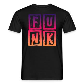Funk Musik Retro - Männer T-Shirt - Schwarz - Vorne - AI Model Male 178 light (178cm)