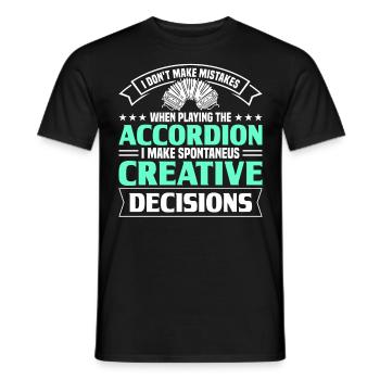Accordéon Polka Accordéon Squeeze Box - T-shirt homme - noir - Devant - AI Model Male 178 light (178cm)