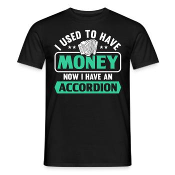 Accordéon Polka Accordéon Squeeze Box - T-shirt homme - noir - Devant - AI Model Male 178 light (178cm)