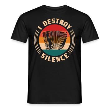 Akkordeon Polka Ziehharmonika Quetschkommode - Männer T-Shirt - Schwarz - Vorne - AI Model Male 178 light (178cm)