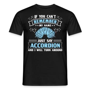 Accordéon Polka Accordéon Squeeze Box - T-shirt homme - noir - Devant - AI Model Male 178 light (178cm)