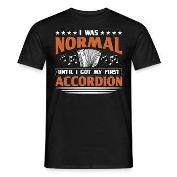 Accordion Polka Accordion Squeeze Box - Men's T-Shirt - black - Front - AI Model Male 178 light (178cm)
