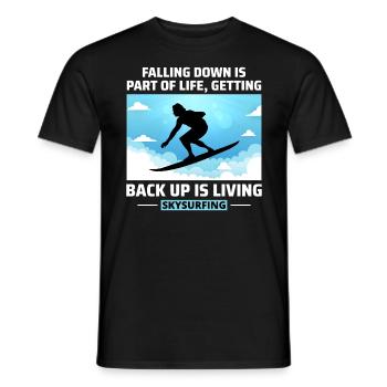 Skysurfing Fallschirmspringen Extremsport Fallschirmspringer Lustig - Männer T-Shirt - Schwarz - Vorne - AI Model Male 178 light (178cm)