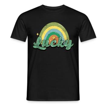 Lucky Vintage - Men's T-Shirt - black - Front - AI Model Male 178 light (178cm)
