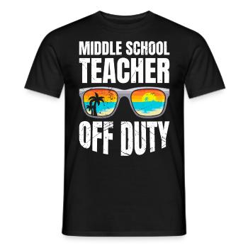 Mittelstufe Klassenlehrer off duty Ferien Lehrer - Männer T-Shirt - Schwarz - Vorne - AI Model Male 178 light (178cm)