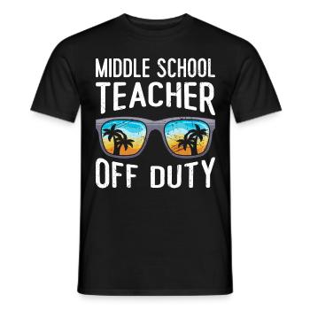 Mittelstufe Klassenlehrer off duty Ferien Lehrer - Männer T-Shirt - Schwarz - Vorne - AI Model Male 178 light (178cm)