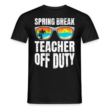 Enseignant de la semaine de relâche Enseignant en congé scolaire - T-shirt homme - noir - Devant - AI Model Male 178 light (178cm)
