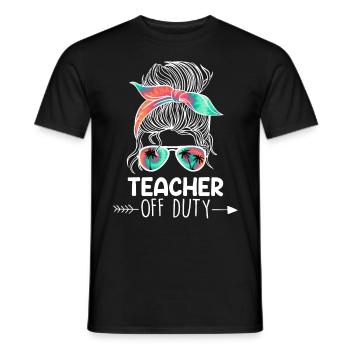Teacher off duty Lehrerin außer Dienst Lehrer - Männer T-Shirt - Schwarz - Vorne - AI Model Male 178 light (178cm)