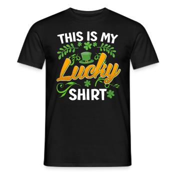Ma chemise bonheur Porte-bonheur Porte-bonheur Saint-Patrick - T-shirt homme - noir - Devant - AI Model Male 178 light (178cm)