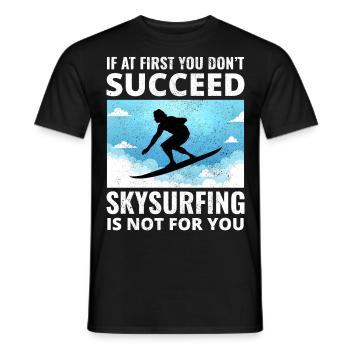 Skysurf Parachutisme Extreme Sport Skydiver Drôle - T-shirt homme - noir - Devant - AI Model Male 178 light (178cm)