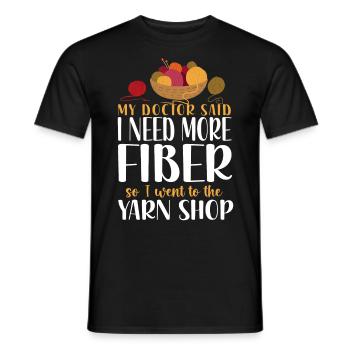 Tricoter Tricoter Mon médecin a dit que je - T-shirt homme - noir - Devant - AI Model Male 178 light (178cm)