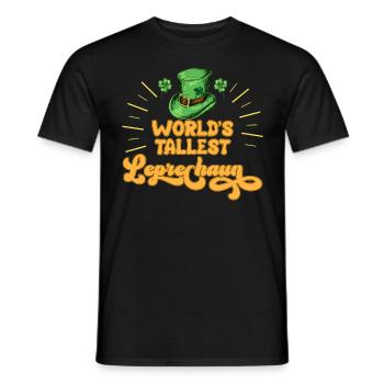 World's greatest leprechaun great friend - Men's T-Shirt - black - Front - AI Model Male 178 light (178cm)