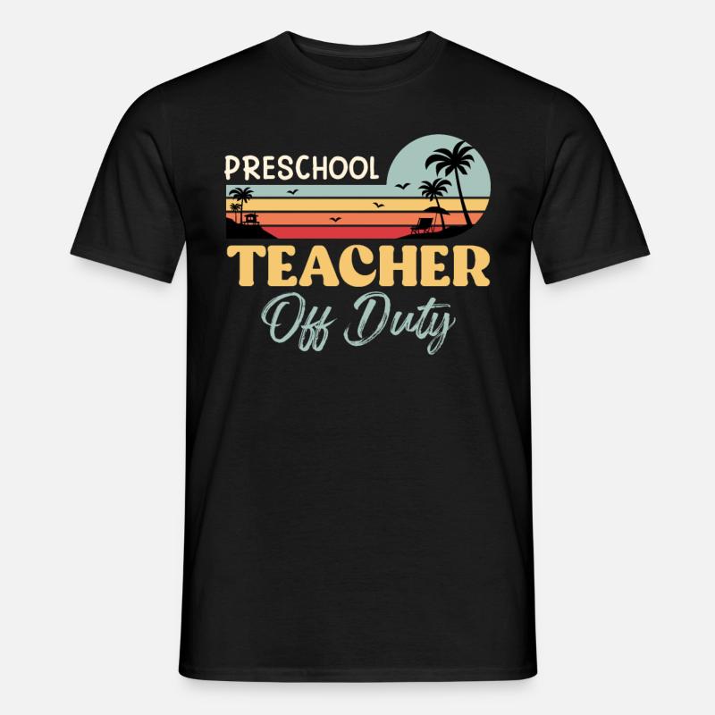 Kindergarten Schule Lehrer off duty Lehrer - Männer T-Shirt - Schwarz
