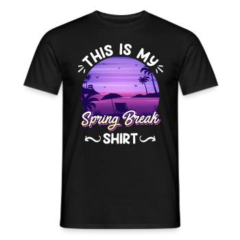 Party Sun Beach C’est ma semaine de relâche - T-shirt homme - noir - Devant - AI Model Male 178 light (178cm)