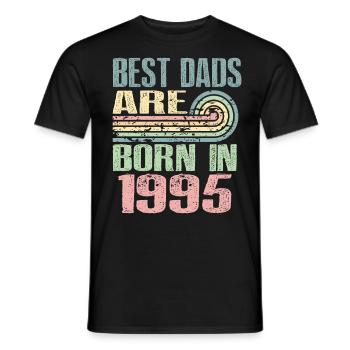 Les meilleurs pères sont nés en 1995, à l’âge de 28 ans, - T-shirt homme - noir - Devant - AI Model Male 178 light (178cm)