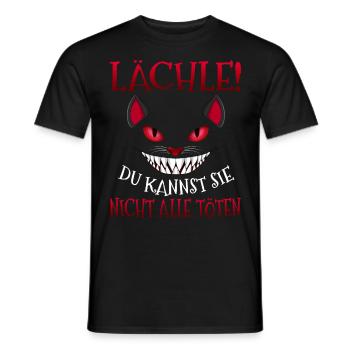 Lächle! Du Kannst Sie Nicht Alle Töten - Männer T-Shirt - Schwarz - Vorne - AI Model Male 178 light (178cm)
