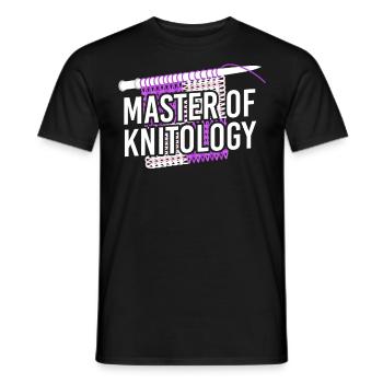 Knitting Knitter Master Of - Men's T-Shirt - black - Front - AI Model Male 178 light (178cm)
