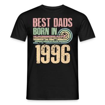 Die Besten Väter Sind 1996 Geboren, 27 Jahre Alt, - Männer T-Shirt - Schwarz - Vorne - AI Model Male 178 light (178cm)