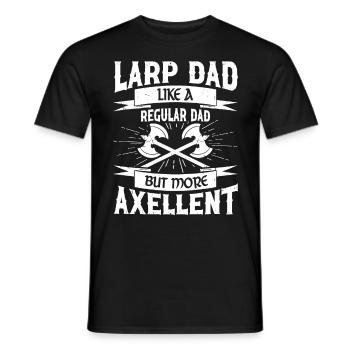 Larp Dad Like A Regular Dad But More Axellent - Men's T-Shirt - black - Front - AI Model Male 178 light (178cm)