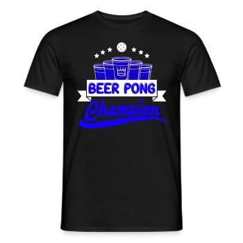 Beer Pong Champion Drinking Game Party Beer Pong - T-shirt homme - noir - Devant - AI Model Male 178 light (178cm)