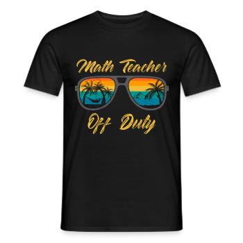 Math teacher Teacher off duty math teacher - Men's T-Shirt - black - Front - AI Model Male 178 light (178cm)