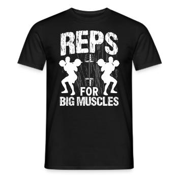 Strongman Reps For Big Muscles Gym Bodybuilding - Männer T-Shirt - Schwarz - Vorne - AI Model Male 178 light (178cm)