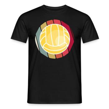 Volleyball Retro - Männer T-Shirt - Schwarz - Vorne - AI Model Male 178 light (178cm)