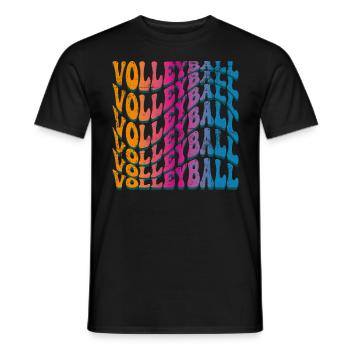 Volleyball Vintage - Männer T-Shirt - Schwarz - Vorne - AI Model Male 178 light (178cm)