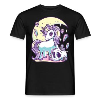 Pastell Goth Einhorn Liebhaber Halloween - Männer T-Shirt - Schwarz - Vorne - AI Model Male 178 light (178cm)