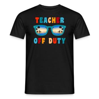 Teacher off duty teacher School holiday teacher - Men's T-Shirt - black - Front - AI Model Male 178 light (178cm)