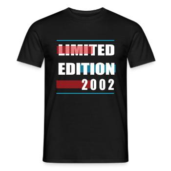 Édition limitée 2002 - T-shirt homme - noir - Devant - AI Model Male 178 light (178cm)