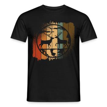 rådyr - Mænd T-shirt - sort - Foran - AI Model Male 178 light (178cm)