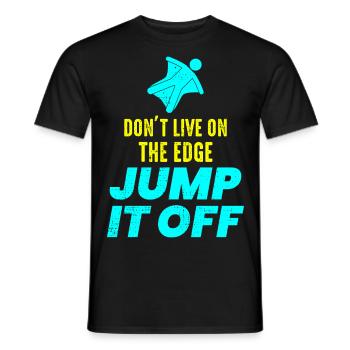 Wingsuit fliegen Base Jumping Fallschirmspringen Wingsuiting - Männer T-Shirt - Schwarz - Vorne - AI Model Male 178 light (178cm)