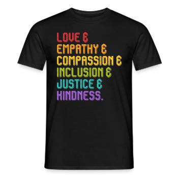Inclusion Compassion Personnes handicapées - T-shirt homme - noir - Devant - AI Model Male 178 light (178cm)