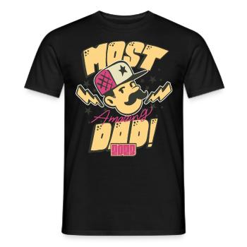 Meilleur papa futur père bébé naissance 2023 - T-shirt homme - noir - Devant - AI Model Male 178 light (178cm)