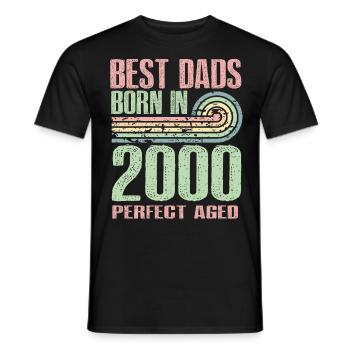 Les meilleurs pères sont nés en 2000, à l’âge de 23 ans, - T-shirt homme - noir - Devant - AI Model Male 178 light (178cm)