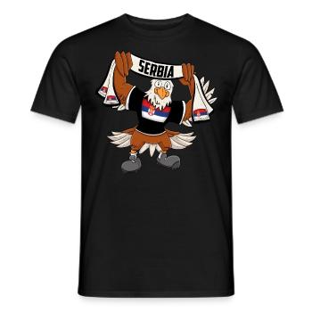 Serbien Adler - Männer T-Shirt - Schwarz - Vorne - AI Model Male 178 light (178cm)