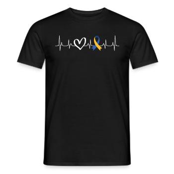 Down Syndrome Awareness Loop Variety and - Men's T-Shirt - black - Front - AI Model Male 178 light (178cm)