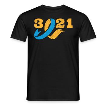 Down Syndrome Awareness Loop extra - Men's T-Shirt - black - Front - AI Model Male 178 light (178cm)
