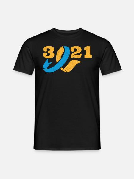 Down Syndrom Awareness Schleife extra - Männer T-Shirt - Schwarz