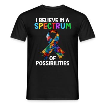 Autisme Je crois en un spectre de - T-shirt homme - noir - Devant - AI Model Male 178 light (178cm)