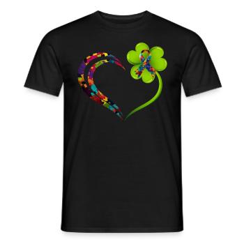 Autistic Diversity Justice Autism - Men's T-Shirt - black - Front - AI Model Male 178 light (178cm)