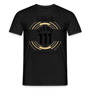 Engelszahlen 111 Nummerologie Geschenkidee - Männer T-Shirt - Schwarz - Vorne - AI Model Male 178 light (178cm)