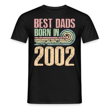 Die Besten Väter Sind 2002 Geboren, 21 Jahre Alt, - Männer T-Shirt - Schwarz - Vorne - AI Model Male 178 light (178cm)