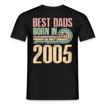 Les meilleurs pères sont nés en 2005, 18 ans, - T-shirt homme - noir - Devant - AI Model Male 178 light (178cm)