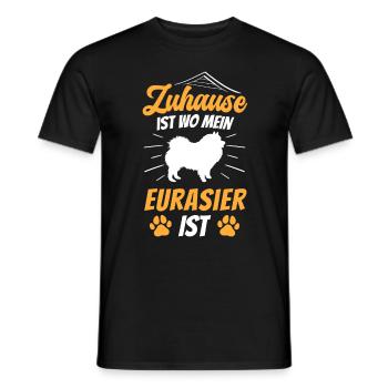 Zuhause ist wo mein Eurasier ist Eurasian Dog - Männer T-Shirt - Schwarz - Vorne - AI Model Male 178 light (178cm)